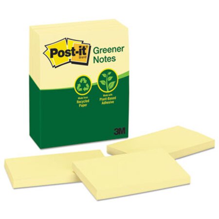 Picture of Recycled Note Pads, 3 x 5, Canary Yellow, 100-Sheet, 12/PackMMM-655RPYW