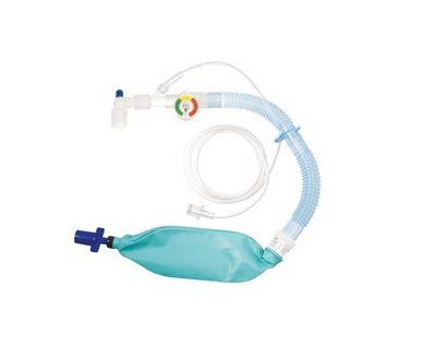 Picture of Anesthesia Breathing Circuit Corrugated Tube 12 Inch Tube Single Limb 1 Liter Bag Single Patient Use1080352