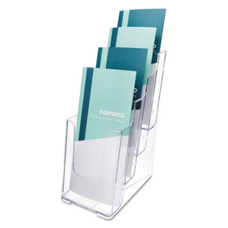 Picture of 4-Compartment DocuHolder, Leaflet Size, 4.88w x 6.13d x 10h, ClearDEF-77701