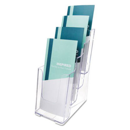 Picture of 4-Compartment DocuHolder, Leaflet Size, 4.88w x 6.13d x 10h, ClearDEF-77701
