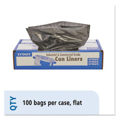 Picture of Total Recycled Content Plastic Trash Bags, 30 gal, 1.3 mil, 30" x 39", Brown/Black, 100/CartonSTO-T3039B13
