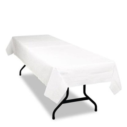 Picture of Table Set Poly Tissue Table Cover, 54" x 108", White, 6/PackTBL-PT549WH