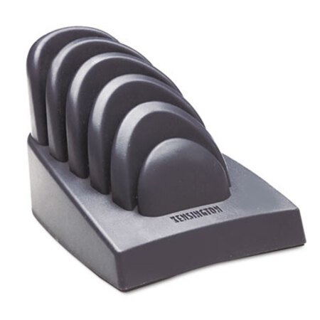 Picture of InSight Priority Puck Five-Slot Desktop Copyholder, Plastic, Dark Blue/GrayKMW-62061