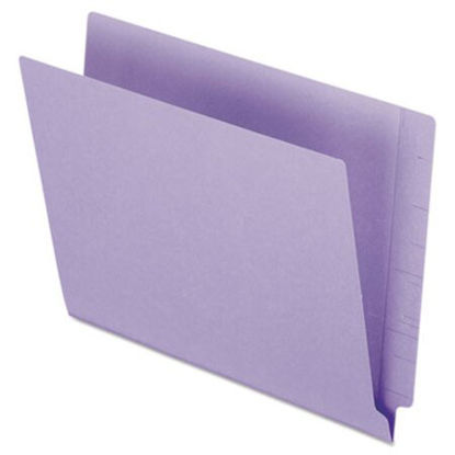 Picture of Colored End Tab Folders with Reinforced 2-Ply Straight Cut Tabs, Letter Size, Purple, 100/BoxPFX-H110DPR