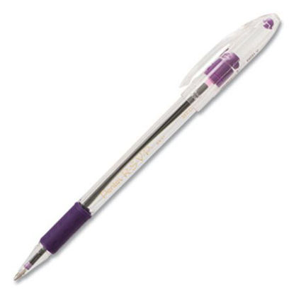 Picture of R.S.V.P. Ballpoint Pen, Stick, Medium 1 mm, Violet Ink, Clear/Violet Barrel, DozenPEN-BK91V