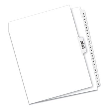 Picture of Preprinted Legal Exhibit Side Tab Index Dividers, Avery Style, 27-Tab, A to Z, 11 x 8.5, White, 1 SetAVE-11374