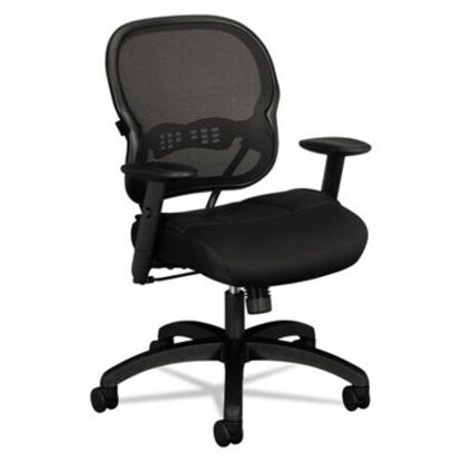 Picture of Wave Mesh Mid-Back Task Chair, Supports Up to 250 lb, 18" to 22.25" Seat Height, BlackBSX-VL712MM10