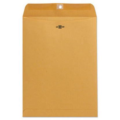 Picture of Kraft Clasp Envelope, #10 1/2, Square Flap, Clasp/Gummed Closure, 9 x 12, Brown Kraft, 100/BoxUNV-41907