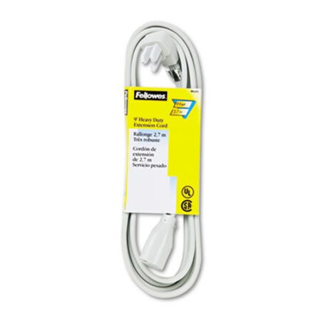 Picture of Indoor Heavy-Duty Extension Cord, 3-Prong Plug, 1-Outlet, 9ft Length, GrayFEL-99595