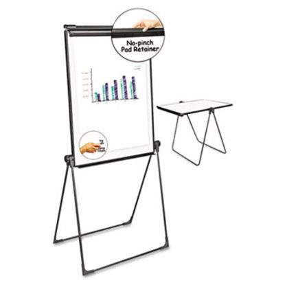 Picture of Foldable Double-Sided Dry Erase Easel, Two Configurations, White Board: 29 x 41UNV-43030