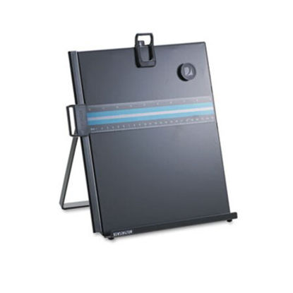 Picture of Letter-Size Freestanding Desktop Copyholder, Stainless Steel, BlackKMW-62046