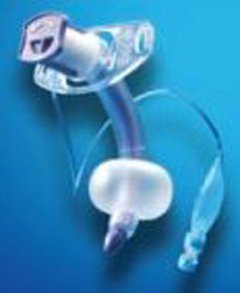 Picture of Tracheostomy Tube Portex® Blue Line Ultra® Fenestrated Size 10 Cuffed100/815/100