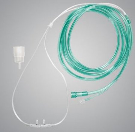 Picture of ETCO2 Nasal Sampling Cannula with O2 Delivery One Nare O2 / One Nare Sampled AirLife® Adult Curved Prong / NonFlared Tip2812F-25