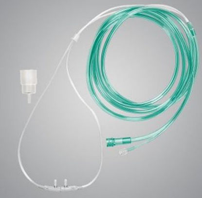Picture of ETCO2 Nasal Sampling Cannula with O2 Delivery One Nare O2 / One Nare Sampled AirLife® Adult Curved Prong / NonFlared Tip2812F-25