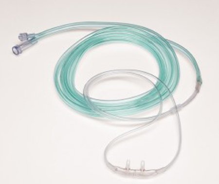 Picture of ETCO2 Nasal Sampling Cannula with O2 Delivery One Nare O2 / One Nare Sampled Salter-Style® Adult Curved Prong / NonFlared Tip4707SP-7-7-25
