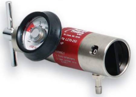 Picture of LSP Oxygen Regulator Continuous with Gauge 0 - 25 LPM Barb Outlet CGA-870L270-250