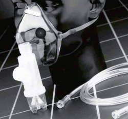 Picture of Aerosol Mask Salter Labs® Elongated Style Adult One Size Fits Most Adjustable Head Strap8107-0-50