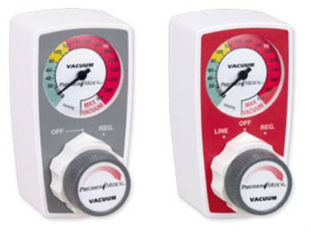 Picture of Precision Medical® Vacuum Regulator Continuous 0 - 300 mmHg Tubing Nipple Chemetron AdapterPM3105HV