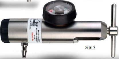 Picture of B & F Medical Oxygen Regulator Click Style w/o Gauge 0 - 15 LPM Barb Outlet CGA-87021007