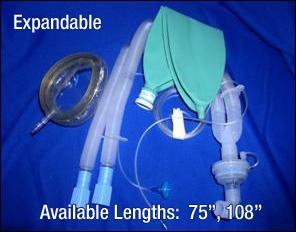 Picture of Vital Signs® Anesthesia Breathing Circuit Corrugated Tube 40 Inch Tube Dual Limb Adult 3 Liter Bag Single Patient Use5020AE
