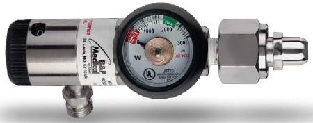 Picture of B & F Medical Oxygen Regulator Click Style with Gauge 0 - 8 LPM DISS Outlet CGA-54023002