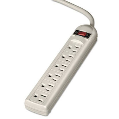 Picture of Six-Outlet Power Strip, 120V, 6 ft Cord, 9.63 x 1.81 x 1.44, PlatinumFEL-99028