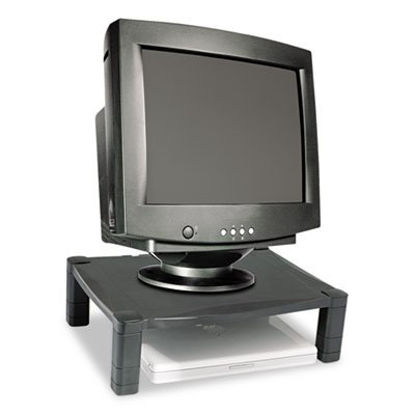 Picture of Single-Level Monitor Stand, 17" x 13.25" x 3" to 6.5", Black, Supports 50 lbsKTK-MS400