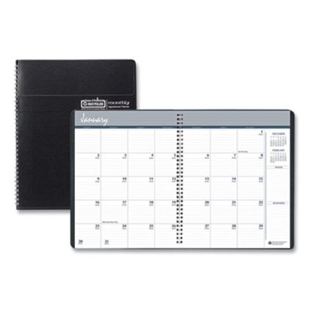 Picture of Recycled Ruled Monthly Planner with Expense Log, 8.75 x 6.88, Black, 2021-2023HOD-26802