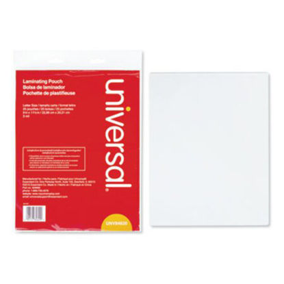 Picture of Laminating Pouches, 3 mil, 9" x 11.5", Matte Clear, 25/PackUNV-84620