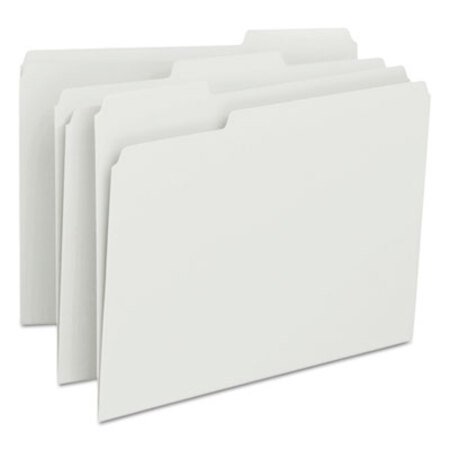 Picture of Colored File Folders, 1/3-Cut Tabs, Letter Size, White, 100/BoxSMD-12843