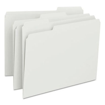 Picture of Colored File Folders, 1/3-Cut Tabs, Letter Size, White, 100/BoxSMD-12843