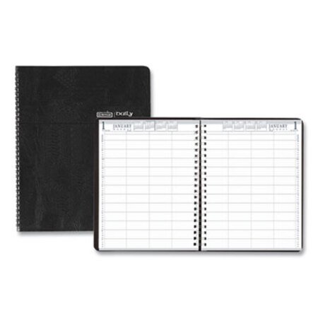 Picture of Eight-Person Group Practice Daily Appointment Book, 11 x 8.5, Black, 2022HOD-28102