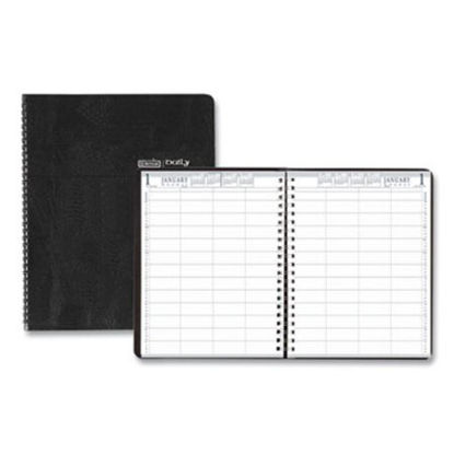 Picture of Eight-Person Group Practice Daily Appointment Book, 11 x 8.5, Black, 2022HOD-28102