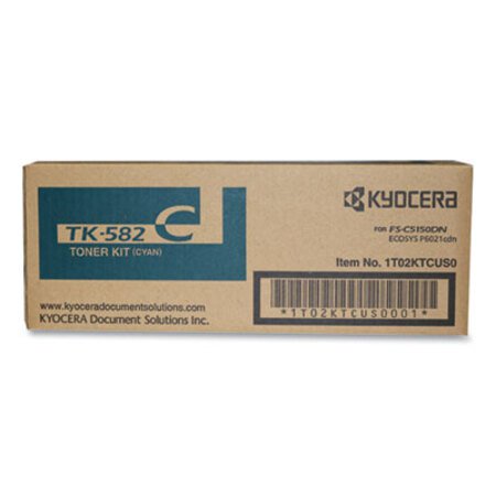 Picture of TK582C High-Yield Toner, 2,800 Page-Yield, CyanKYO-TK582C