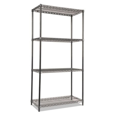 Picture of Wire Shelving Starter Kit, Four-Shelf, 36w x 18d x 72h, Black AnthraciteALE-SW503618BA