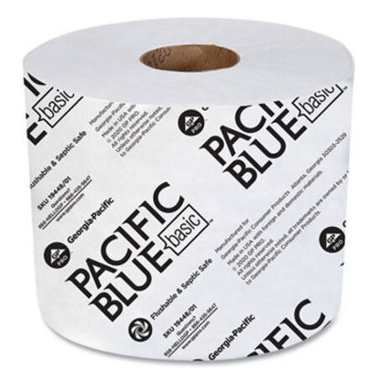 Picture of Pacific Blue Basic High-Capacity Bathroom Tissue, Septic Safe, 2-Ply, White, 1,000 Sheets/Roll, 48 Rolls/CartonGPC-1944801