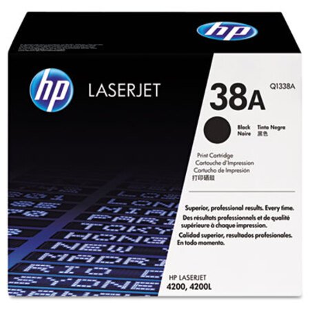 Picture of HP 38A, (Q1338A) Black Original LaserJet Toner CartridgeHEW-Q1338A