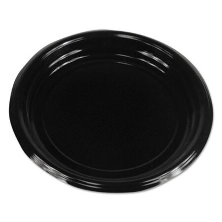 Picture of Hi-Impact Plastic Dinnerware, Plate, 9" dia, Black, 500/CartonBWK-PLTHIPS9BL