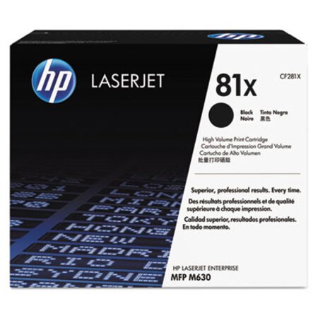 Picture of HP 81X, (CF281X) High-Yield Black Original LaserJet Toner CartridgeHEW-CF281X