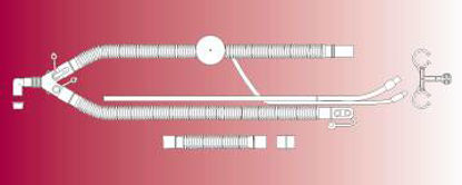Picture of Ventilator Circuit Corrugated Tube 72 Inch Tube Dual Limb Adult Without Bag Single Patient Use1627
