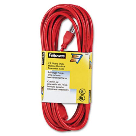 Picture of Indoor/Outdoor Heavy-Duty 3-Prong Plug Extension Cord, 1-Outlet, 25ft, OrangeFEL-99597