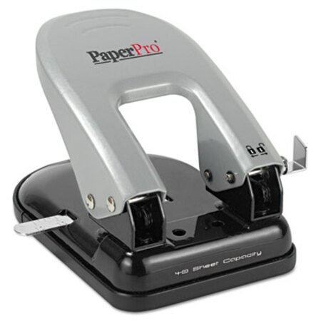 Picture of EZ Squeeze Two-Hole Punch, 40-Sheet Capacity, Black/SilverACI-2340
