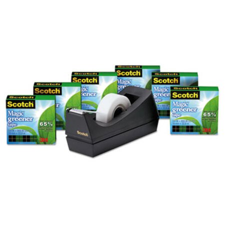 Picture of Magic Greener Tape with C38 Dispenser, 1" Core, 0.75" x 75 ft, Clear, 6/PackMMM-8126PC38