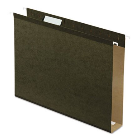 Picture of Extra Capacity Reinforced Hanging File Folders with Box Bottom, Letter Size, 1/5-Cut Tab, Standard Green, 25/BoxPFX-4152X2