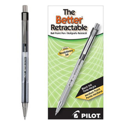 Picture of Better Ballpoint Pen, Retractable, Medium 1 mm, Black Ink, Smoke Barrel, DozenPIL-30005