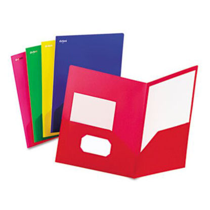 Picture of Fashion PolyPort Twin-Pocket Portfolio, Polypropylene, Assorted, 25/BoxOXF-99810