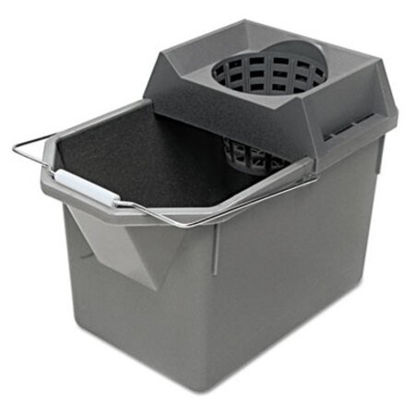 Picture of Pail/Strainer Combination, 15qt, Steel GrayRCP-6194STL