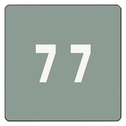 Picture of Numerical End Tab File Folder Labels, 7, 1.5 x 1.5, Gray, 250/RollSMD-67427