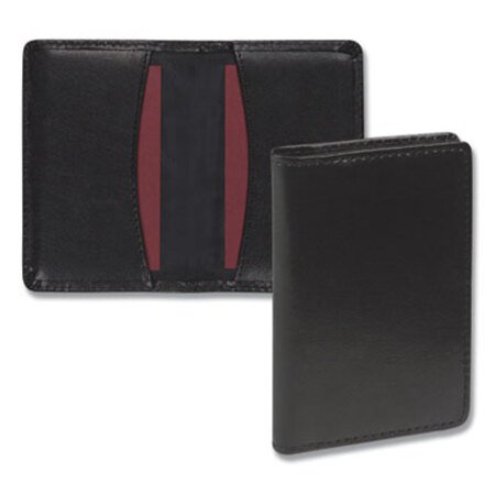 Picture of Regal Leather Business Card Wallet, Holds 25 2 x 3.5 Cards, 4.25 x 3, BlackSAM-81220