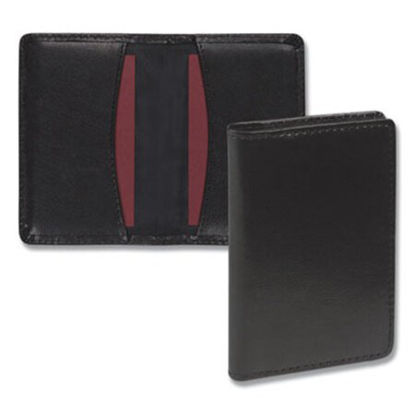 Picture of Regal Leather Business Card Wallet, Holds 25 2 x 3.5 Cards, 4.25 x 3, BlackSAM-81220